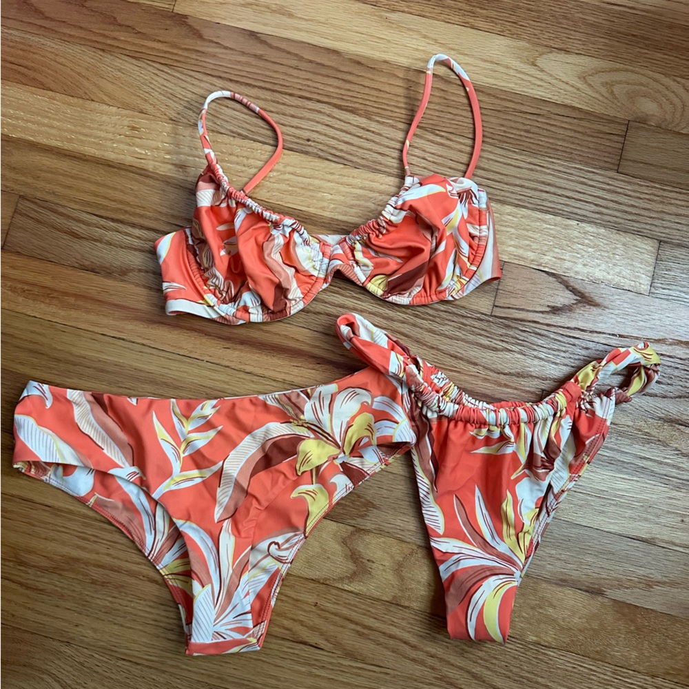 Mikoh Coral Floral Two-Piece Bikini